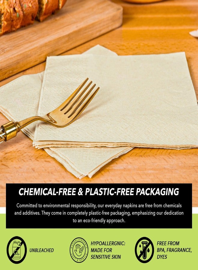 MOTHER EARTH Bamboo Everyday Napkins - 2 Ply, 300 Pack | Soft & Absorbent | Disposable Kitchen Napkins - Image 4